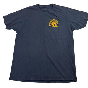 ONeill Mens T Shirt Large Navy Blue Graphic Tee Surf California Bear Logo Vintag